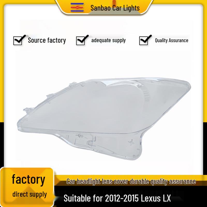 Clear Headlight Lens Cover for 2012-2015 Lexus LX570 Left Cover (Unpainted)