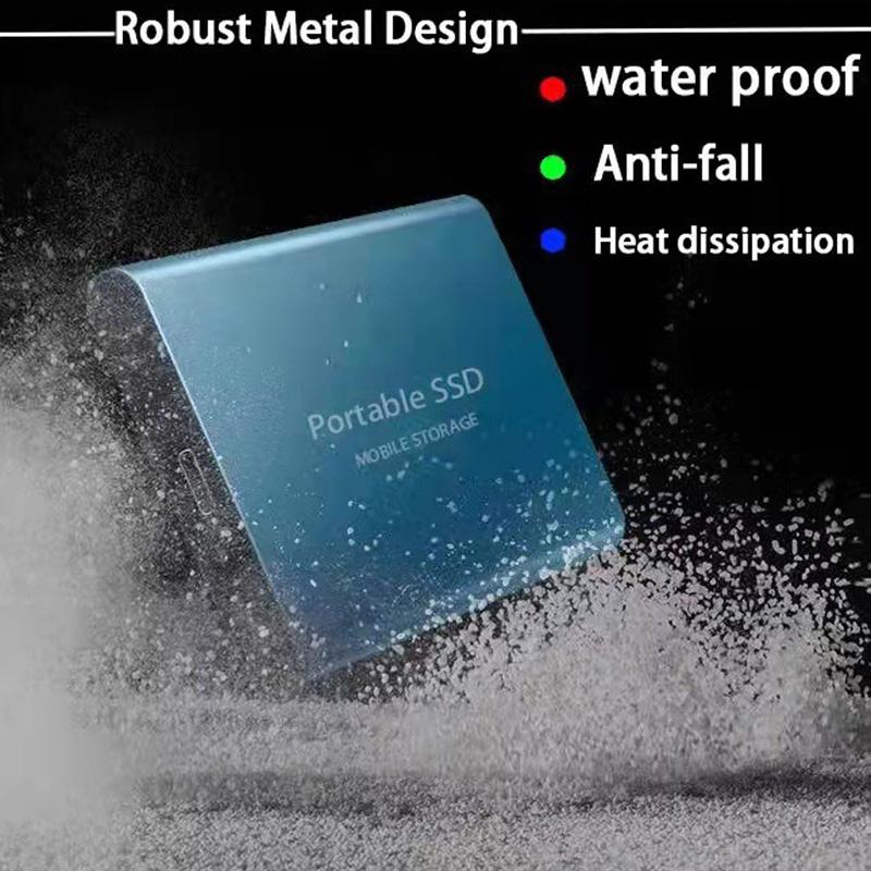 Tragbare Hochgeschwindigkeits-SSD, externe Solid-State-Festplatte, USB 3.1-Schnittstelle, mobile Festplatte mit Massenkapazität für Laptop, PC, Mac