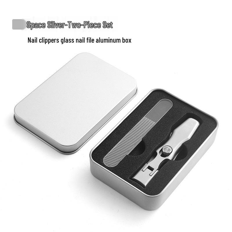 Tagliaunghie Spesso con Apertura Ampia e Acciaio Inossidabile Anti-Schizzo, Set Manicure in Scatola di Latta