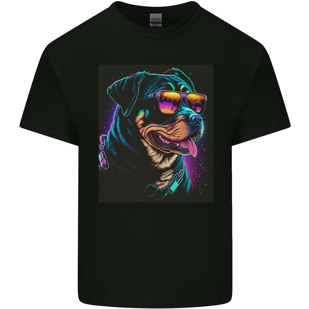 A Cool Rottweiler With Glasses Dog Mens Light Cotton T-Shirt