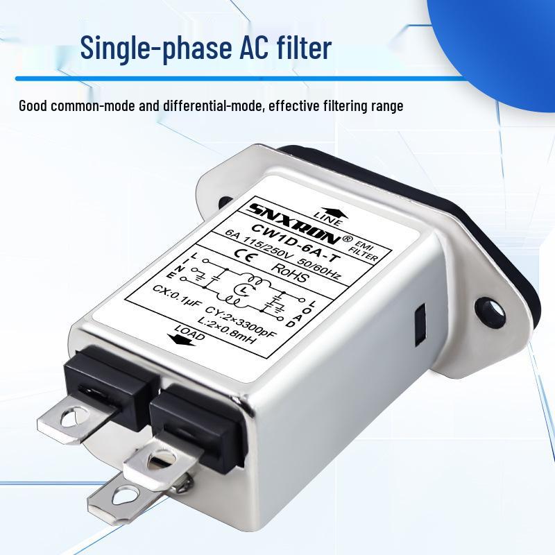 Anti-Interference IEC Socket Power Filter for EMI in Audio Amplifiers, Cars, 220V