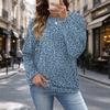 Women's Leopard Print Loose Fit Top, Casual Versatile Shirt for Fall and Winter Everyday Wear