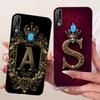 For ZTE Blade V10 Cover For ZTE Blade V10 2019 Case Silicone Luxury Crown A-Z Letters 2D Flat Pattern Soft Phone Casing