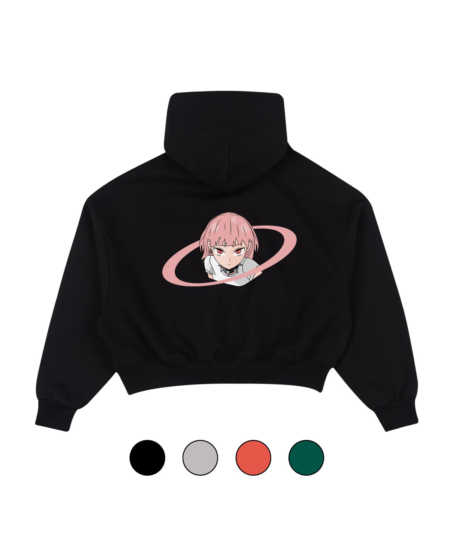 Cream Soda Lab Point To Motherroad Crop Hoodie Grey/Free