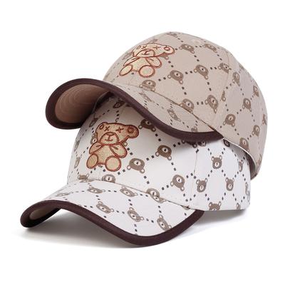 Children Little Bear Embroidery Fashion Baseball Hat Boys and Girls Cute Hats Outdoors Hiking Cap UV Protection Caps
