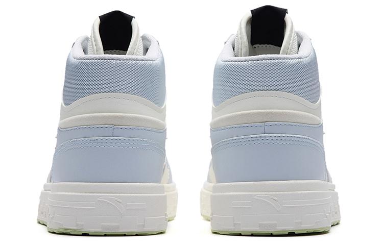 Men's Sneakers Anta Slip Resistant Cushioning Abrasion Resistant Mid top Skateboard Shoes Men's White Gray