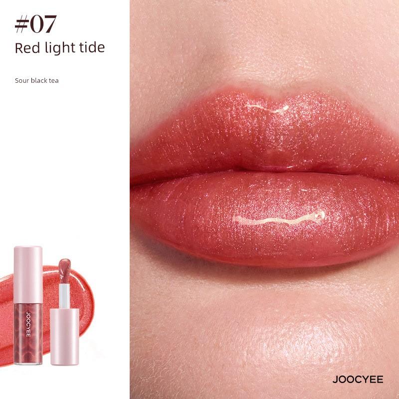 Joocyee Fermented Color Cat Eye Lip Gloss with Shimmering Mirror Finish, Moisturizing Fine Glitter with Gradient Texture, Lightweight and Refreshing
