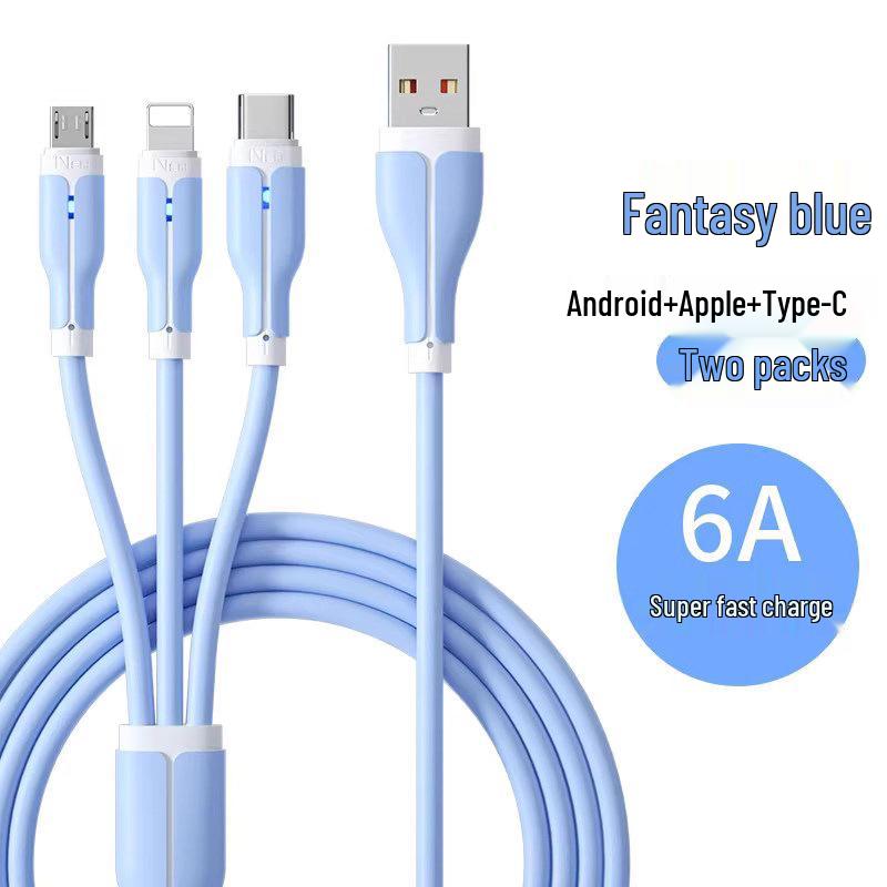 100W Multifunctional 3-in-1 Fast Charging Cable for Power Banks