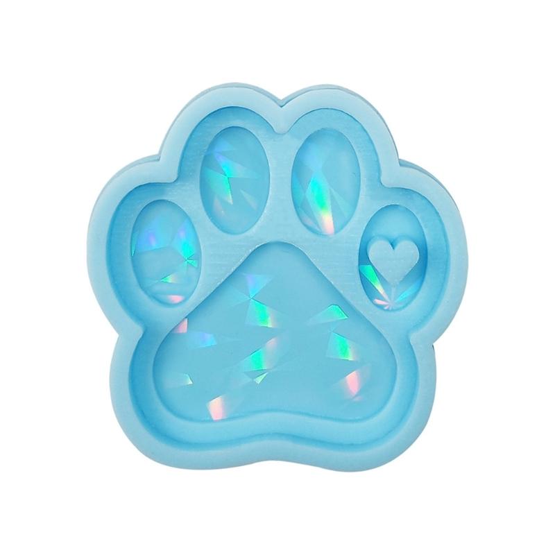 Colorful Holographic Resin Mold Silicone,Heart Resin Mould,Pendant Mold for DIY Jewelry Making Silicone Keychain Mold