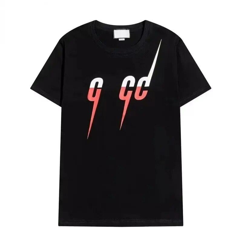 

2024 Летняя роскошная футболка с буквенным принтом, хлопковая унисекс, женская мода, футболки с короткими рукавами, топы высокого качества, футболка, дизайнерская одежда унисекс