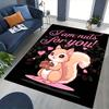 1pc I am nuts for you! - Cute Squirrel Chair Mat with Acorns and Hearts, Non-Slip Office Rug, Suitable for Home Decor, Living Room, Bedroom, Game Room