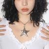 Science and Technology Sense Big Five-pointed Star Design Y2k Sweet and Cool Niche Pendant Necklace Ins Wind Retro Old