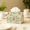 A Charming Tissue Box Designed with a Cute Teddy Bear Holding Flowers, Suitable for Living Rooms, Dining Rooms, Bedrooms, Bathrooms, Taverns, Bars, An