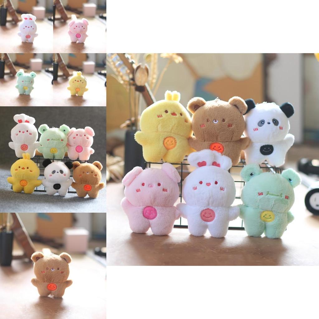 Super Soft Short Plush Animal Keychain Stuffed Toy Backpack Accessory Gift For Children