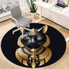 1pc Cat Pharaoh Office Round Area Rug, Indoor Mat Suitable ForOffice, Under Office Chairs Bedroom Living Room Home Decor, Room Decot083