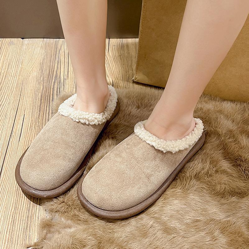 

20252024 autumn new model, casual flat bottom fluff mop, warm soft bottom comfortable cotton mop 41 хакі
