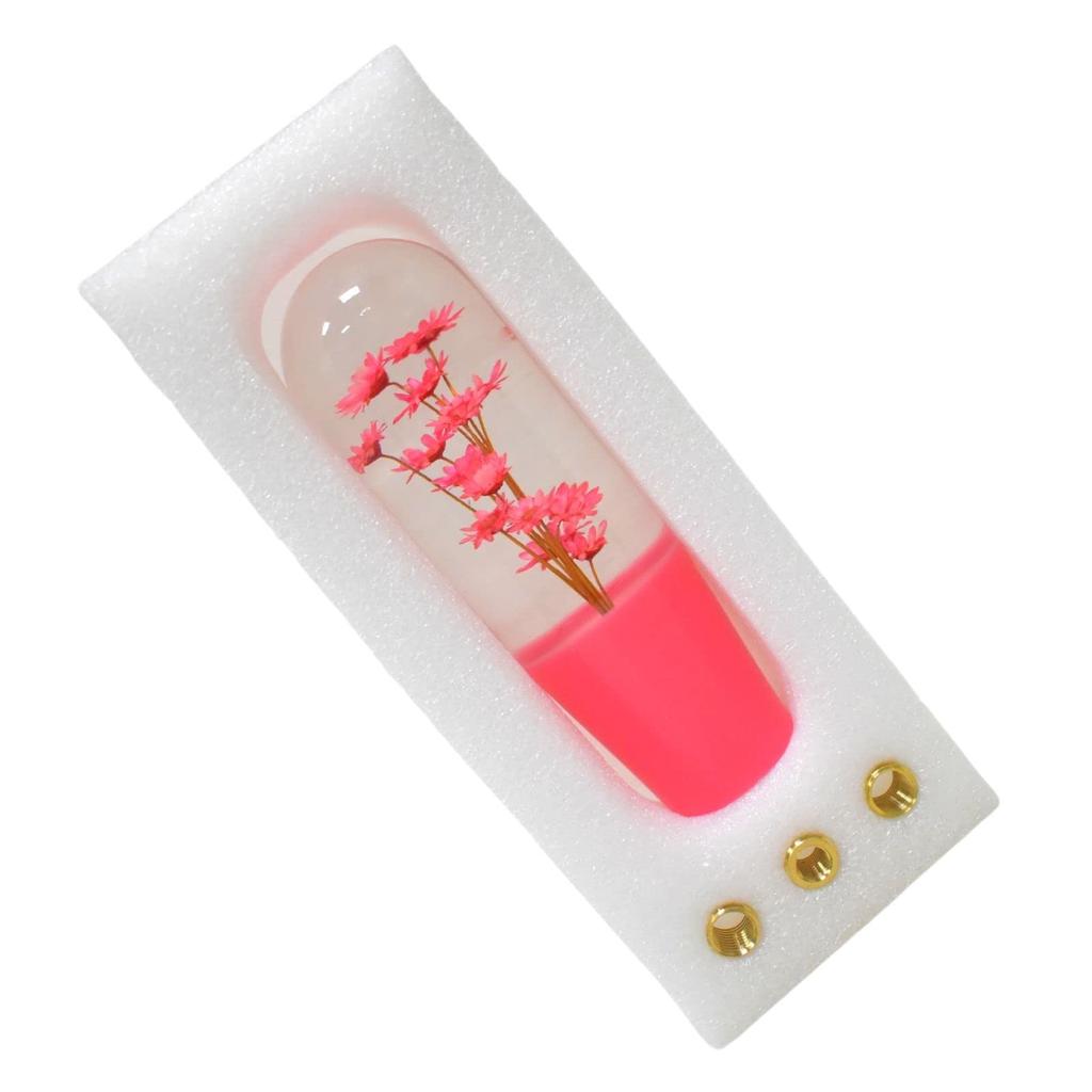 JINGLING Fiore Subacqueo Cambio Cristallo Trasparente Ingranaggio Compatibile con Giapponese Include 3 Fiori di Ciliegio Manopola da 15cm, Manopola, Universale, AT/MT, Auto,