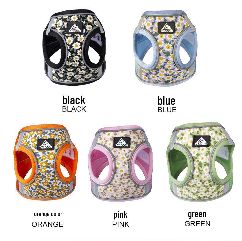 Reflective Anti-Escape Breathable Dog Harness & Retractable Leash for Small & Medium Dogs