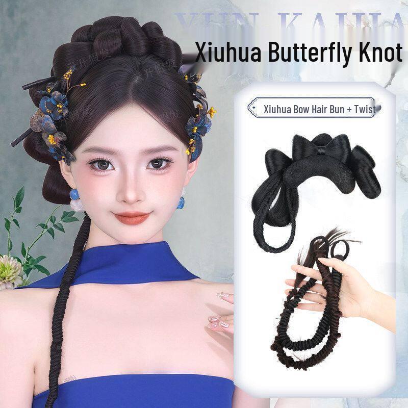 Xiu He Makeup Artist Pre-made Bow Hair Bun - Easy Chinese Style Bridal Hair Styling Tool