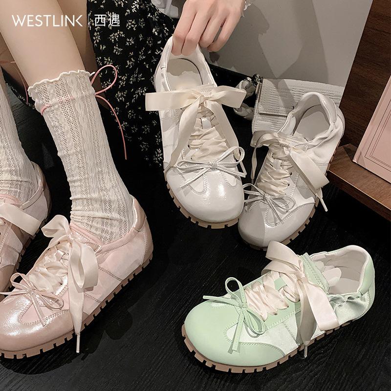 Mint Mambo German training shoes women's 2025 new soft-soled ballet shoes flat-soled single shoes casual Forrest Gump women's shoes