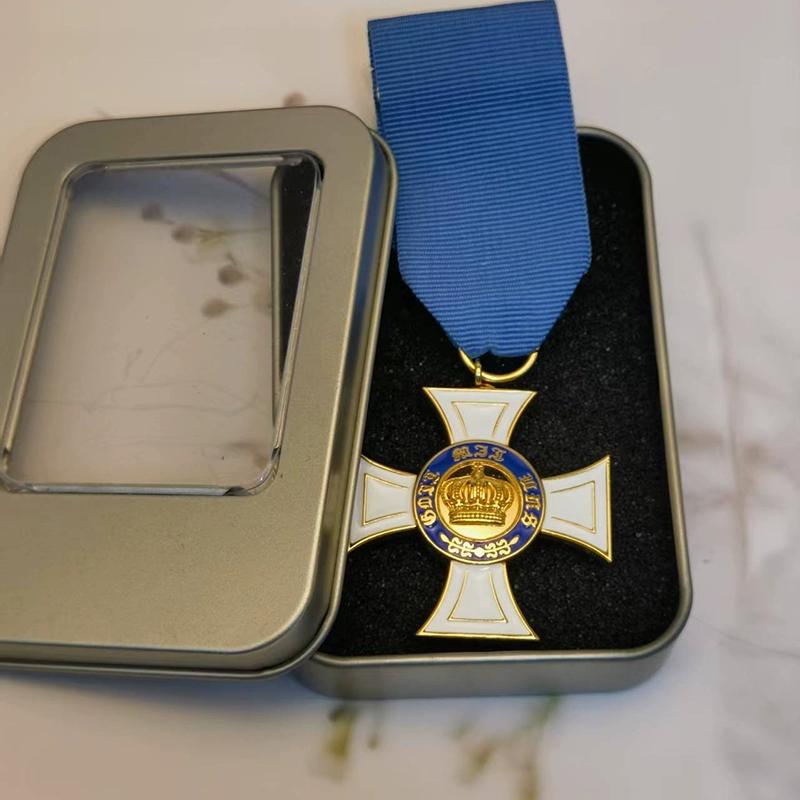 Replika Pruského korunního kříže Rytířský Hohenzollernský královský rod/Řád královského řádu, odznak