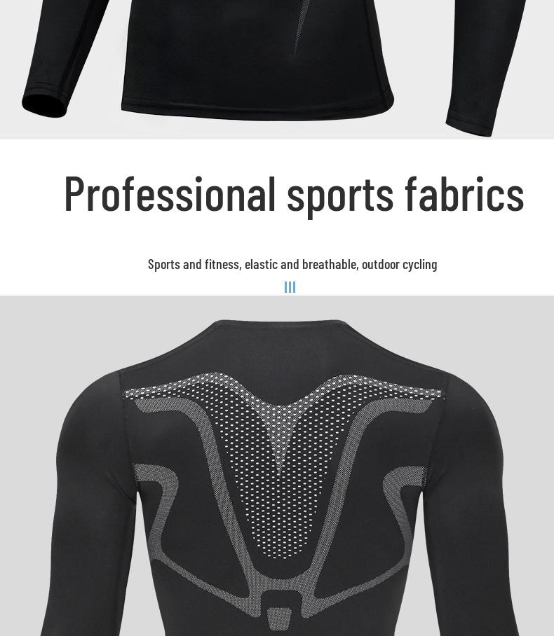 Men's Quick-Dry Long Sleeve Compression Shirt for Running, Cycling, and Basketball