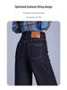 Brand High-Waist Slim Blue Wide-Leg Jeans for Women - Autumn New Style, Easy-to-Match Straight Denim Pants