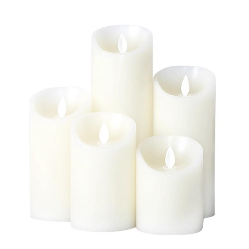 LED Rechargeable Paraffin Wax Candle with Swaying Flame & Remote Control for Decoration or Birthday Celebration