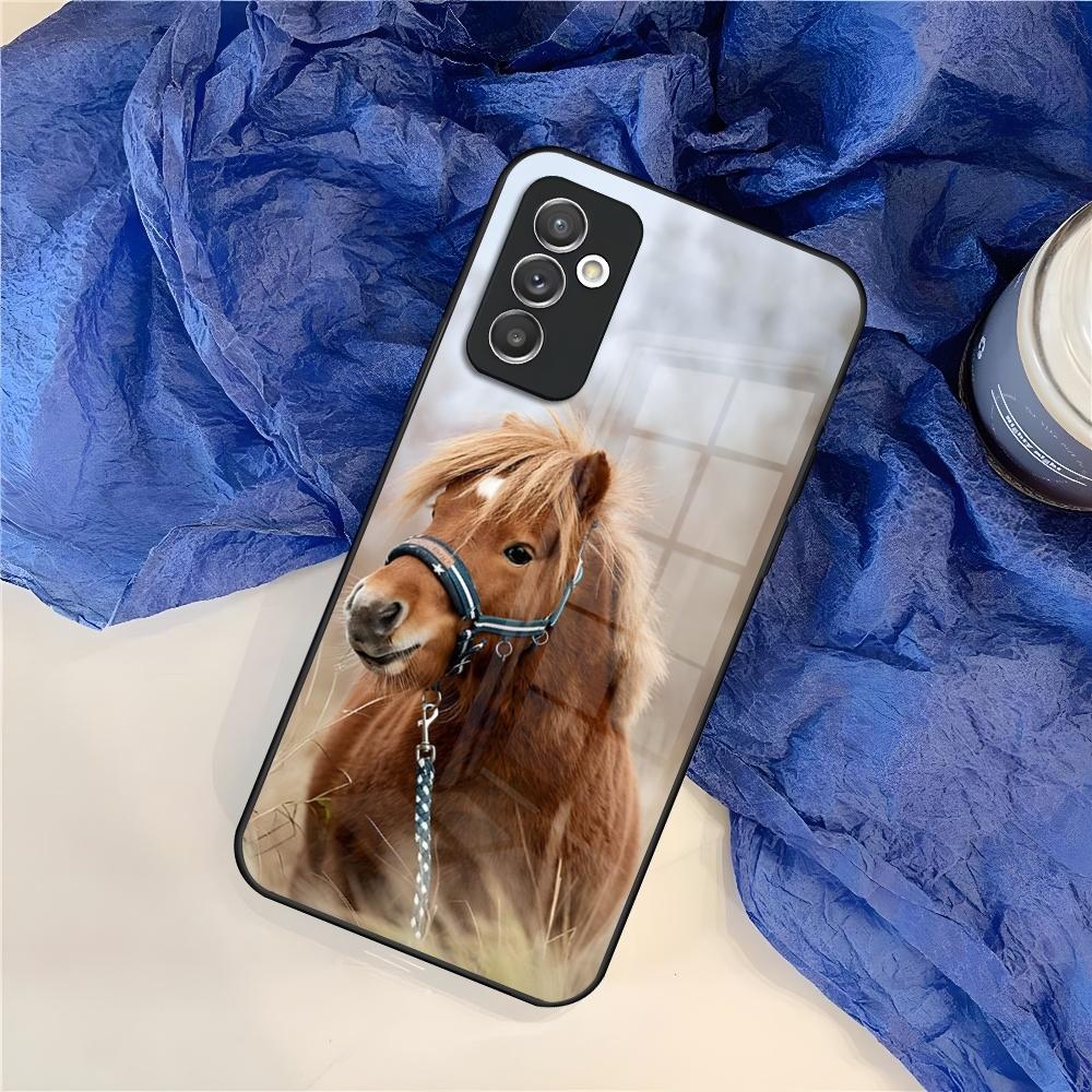 Animal Horse Phone Case for Samsung S24 S30 S21 S23 S20 S22 Fe S10 E S9 Note 20 10 Pro Ultra Plus Glass Cover