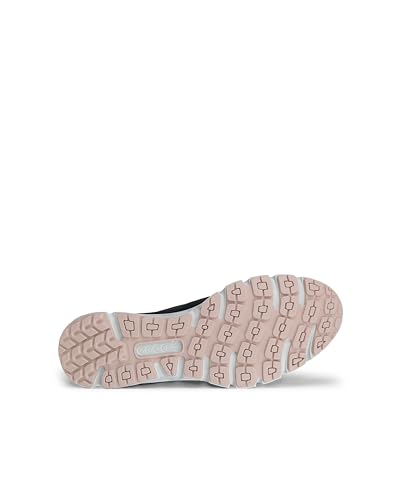 ECCO MULTI-VENT W Women's Genuine Leather Sneakers with GORE-TEX Waterproofing, 88028361241, Black/Black/Rose Dust, Size 24.0 cm, 3E