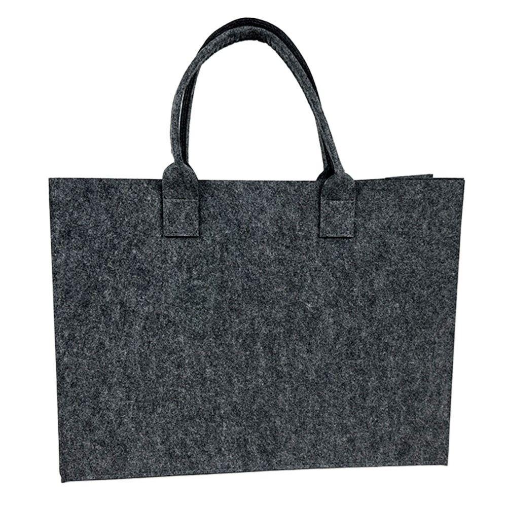 Large Capacity Felt Shoulder Bag Messenger Bag Fashion Solid Color Handbag Simple Tote Bag Shopping Bag for Woman Girls