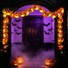 Fall Theme Room Decor Marigold Flower String Lights, Artificial Cempasuchil Decorative Lamps, Halloween Festive Tabletop Lighting Warm LED Lights