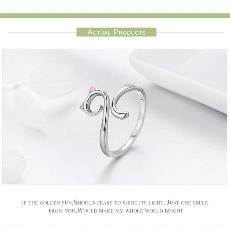 Adjustable Yarn Cat Ears Rings Ornament Modern and Simple Rings Jewelry Personalized Cat Shaped Finger Rings Accessory