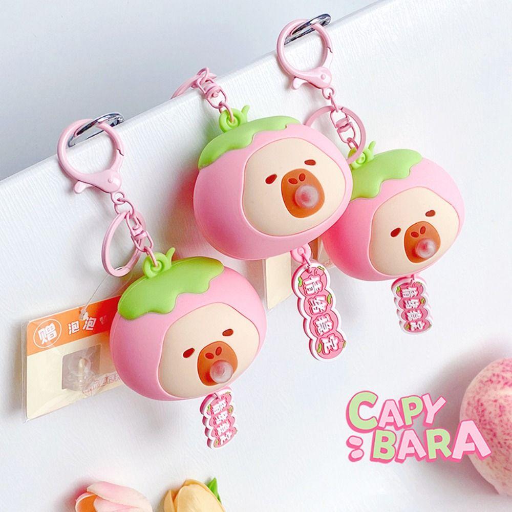 

Creative Keychain of Pufferfish Silicone Key Ring New Couple Key Chain Women