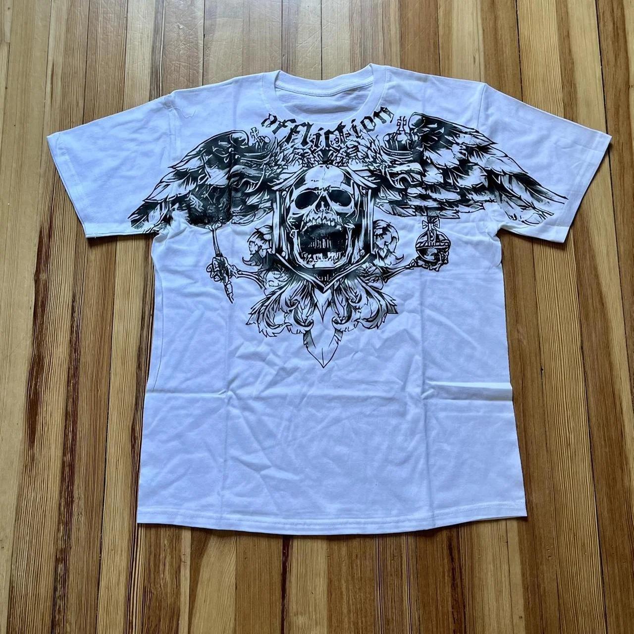 

Affliction Вінтажний Оверсайз Y2K Готичний Вуличний Одяг Чоловіки Жінки Унісекс Ретро Рок Футболка Топ 4XL