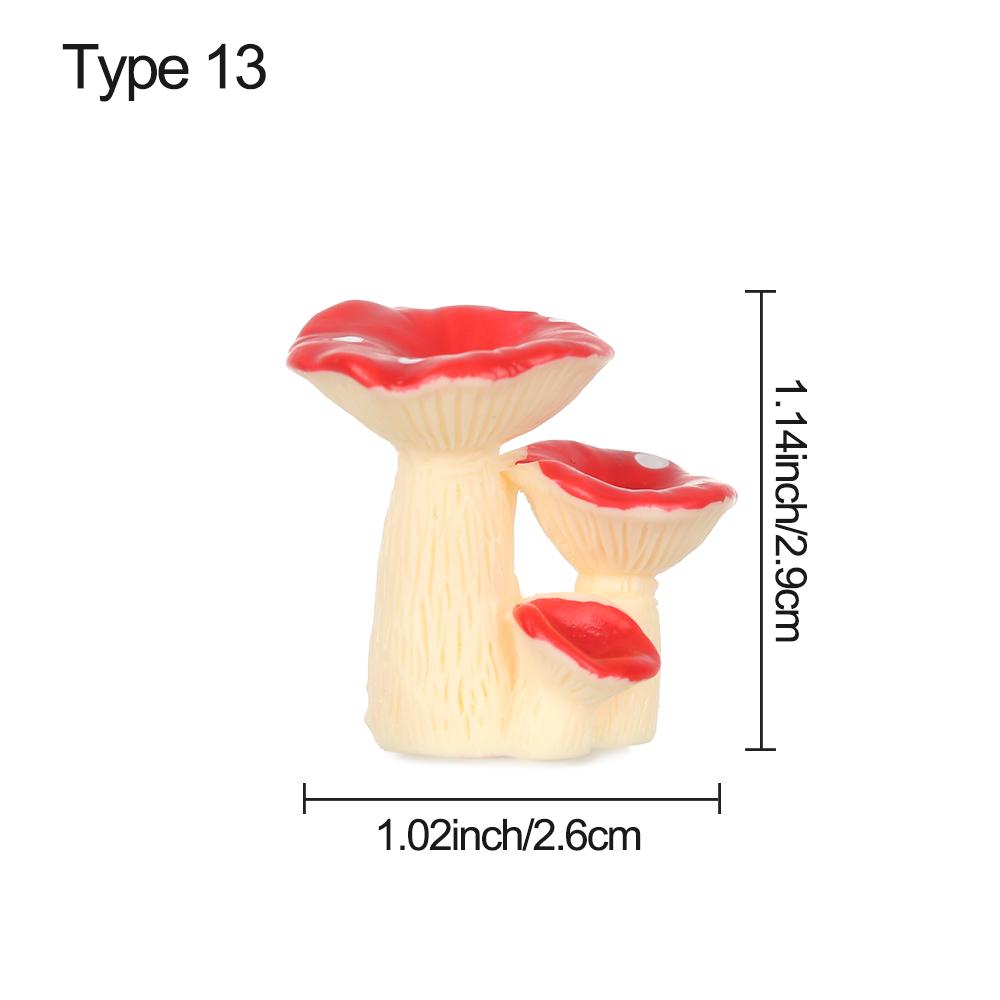 Garden Mini Accessories Gnome Terrarium Miniature Mushroom House Mushroom Figurines Micro Landscape