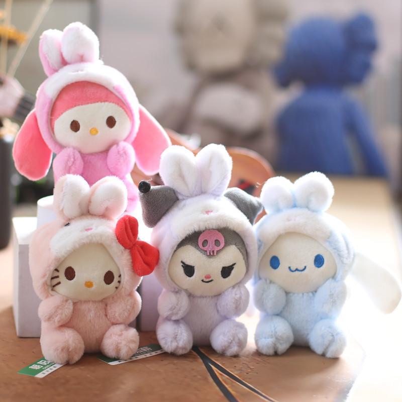Adorable Plush Animal Keychain Soft Toy For Girls Cute Backpack Accessory Pp Cotton Filled