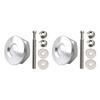Round Button Hood Fastener Kit 2 Piece Aluminum Hardware Set for Quick Body Panel Access on Custom Car Builds Set
