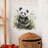 Fun-f130 Cartoon Niedlichen Roten Panda Essen Bambus Kinderzimmer Hintergrund Dekorative Wandaufkleber