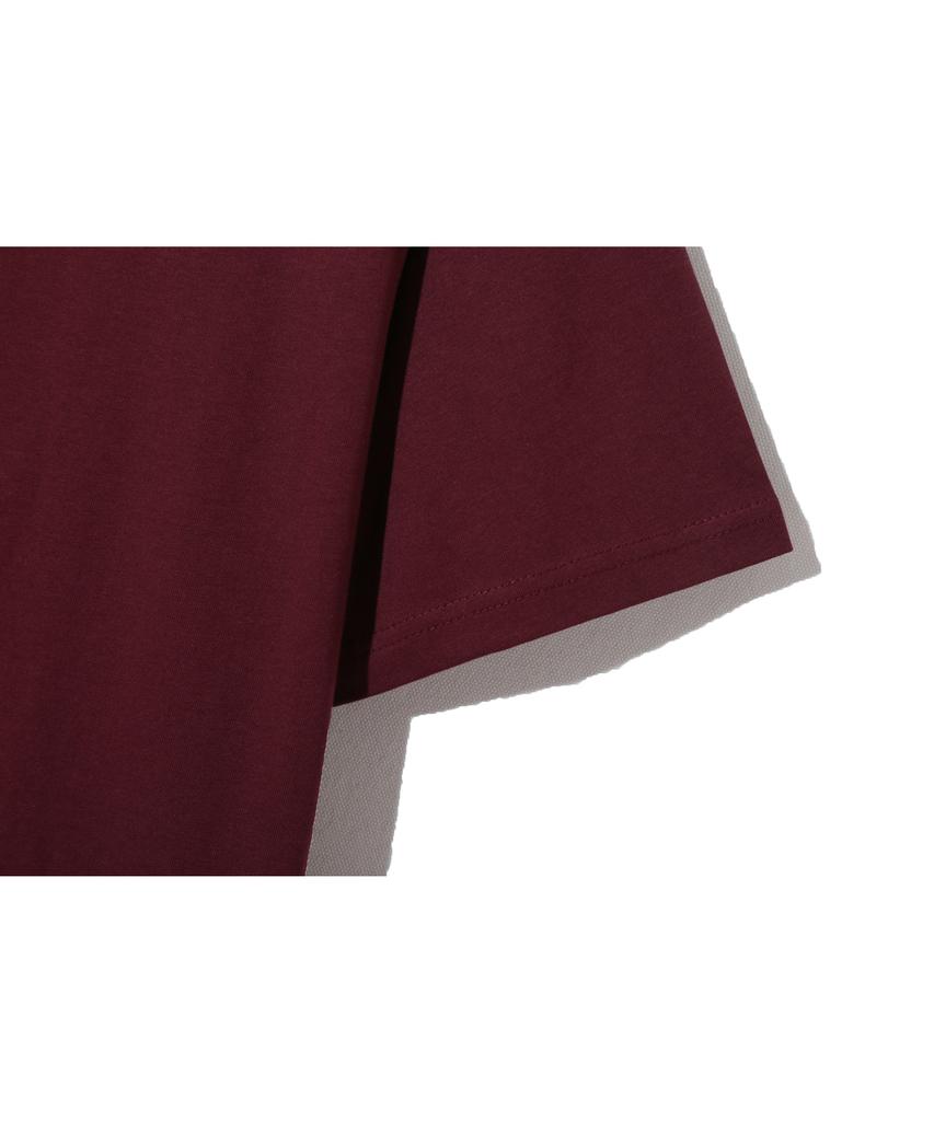 BASEMOMENT Layered Essential T-Shirt Wine