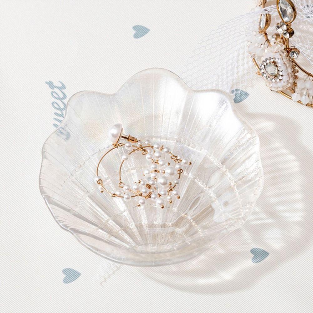 Nordic Style Jewelry Display Plate Glass Earrings Display Tray Photo Props  Home Decoration