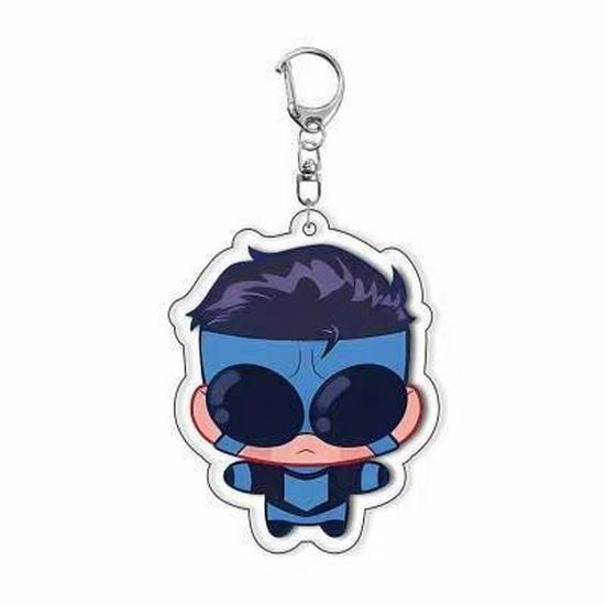 DC Young Hero Acrylic Keychain: Superhero Backpack Pendant & Anime Cartoon Collection Gift