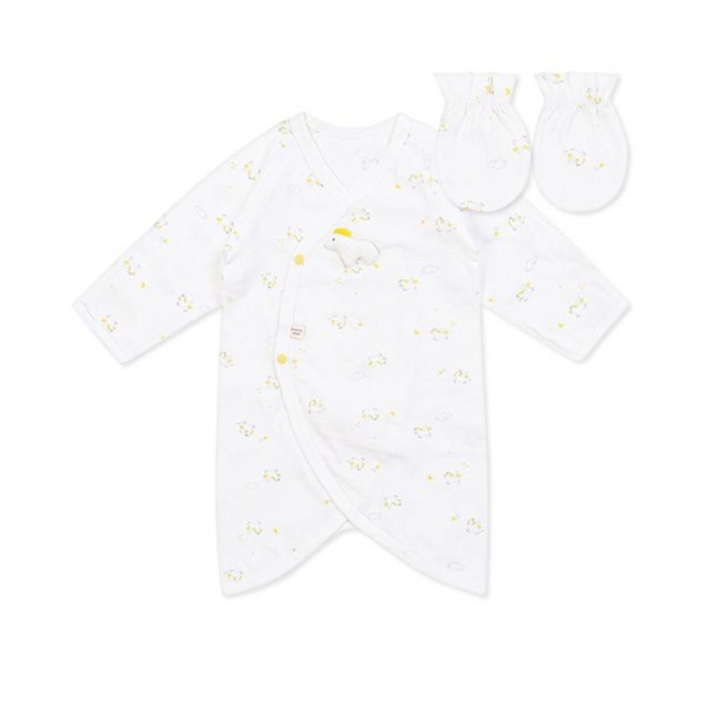 Organicmom Комплект детских распашонок с закрытыми ручками Stakoni Mlsnbw06 white/FREE