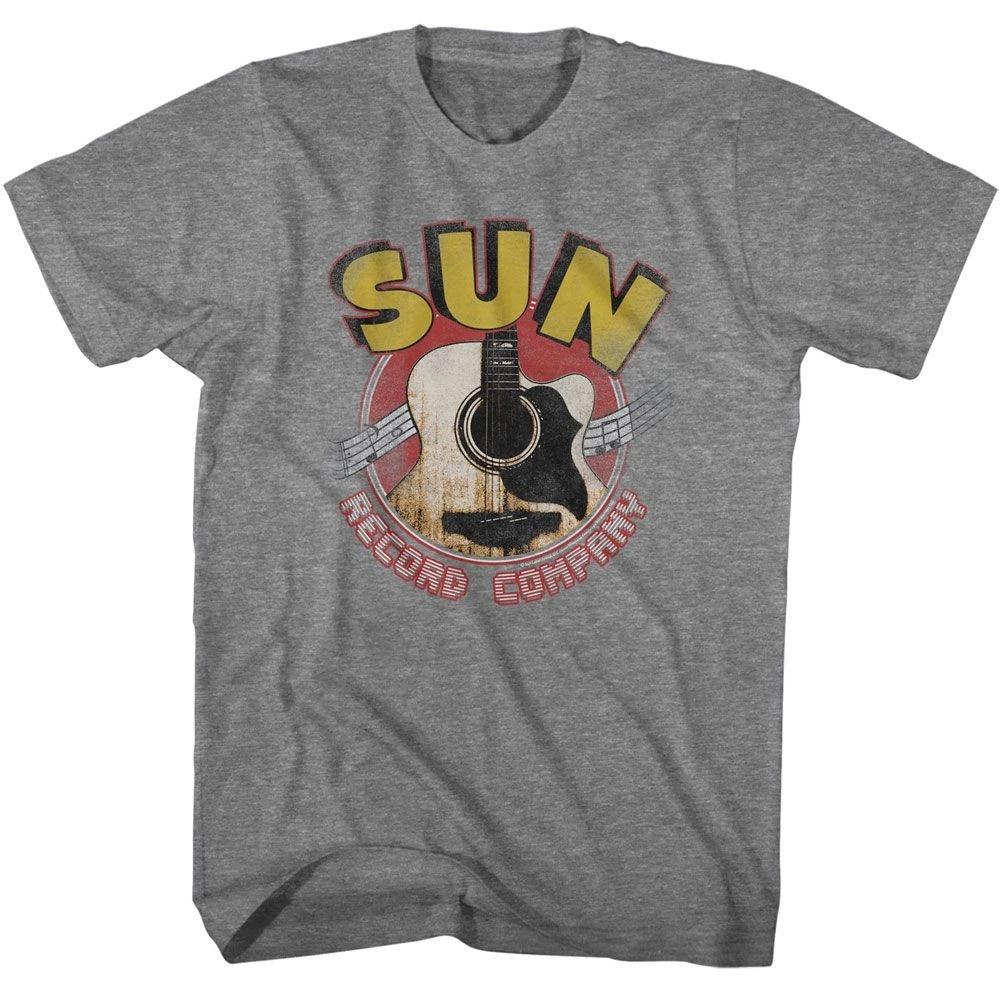 Sun Records - Guitar And Logo - American Classics - Heather Gray Short Sle 130