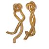 Yhpup 316l Stainless Steel Snake Chain Knot Tassel Long Hanging Drop Earrings Statement Metal Charm Daily Jewelry Waterproof