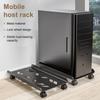 Under Desk Holder Adjustable Mobile Cpu Stand Ventilated Computer Tower Stand Pc Tower Stand