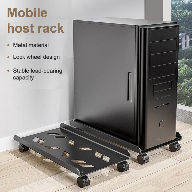 Under Desk Holder Adjustable Mobile Cpu Stand Ventilated Computer Tower Stand Pc Tower Stand
