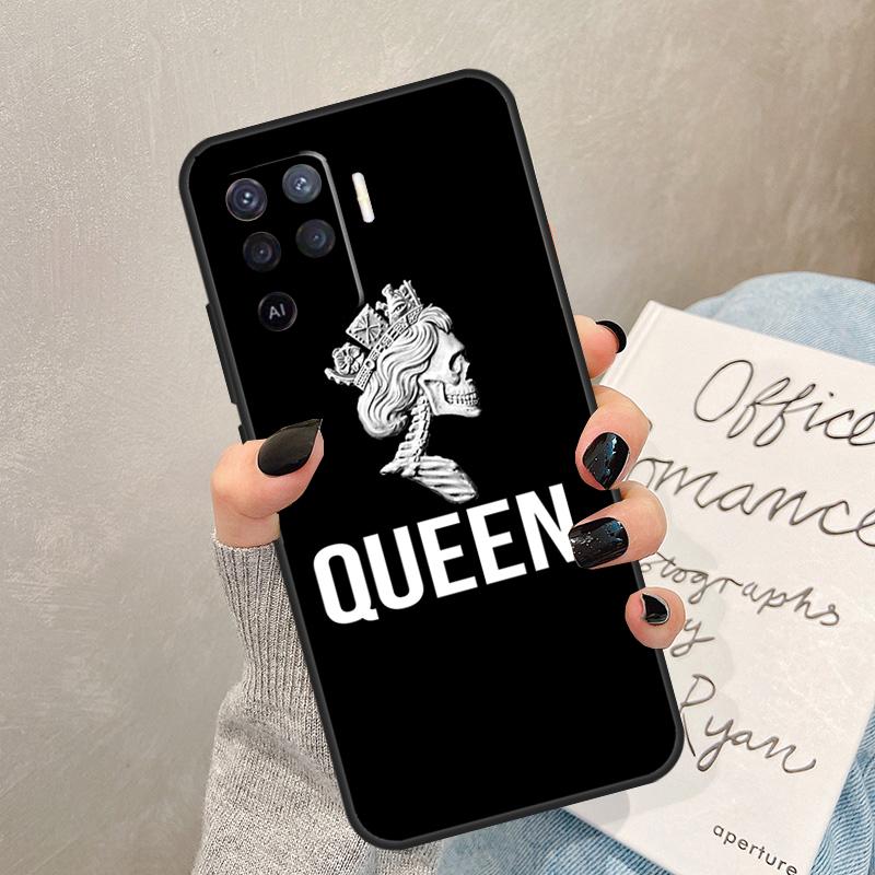 

King Queen Art Case For Oppo A5 Pro A15 A17 A57 A77 A94 A74 A54 A16 A76 A96 A40 A60 A80 A18 A38 A58 A78 A98 OPPO A78 4G