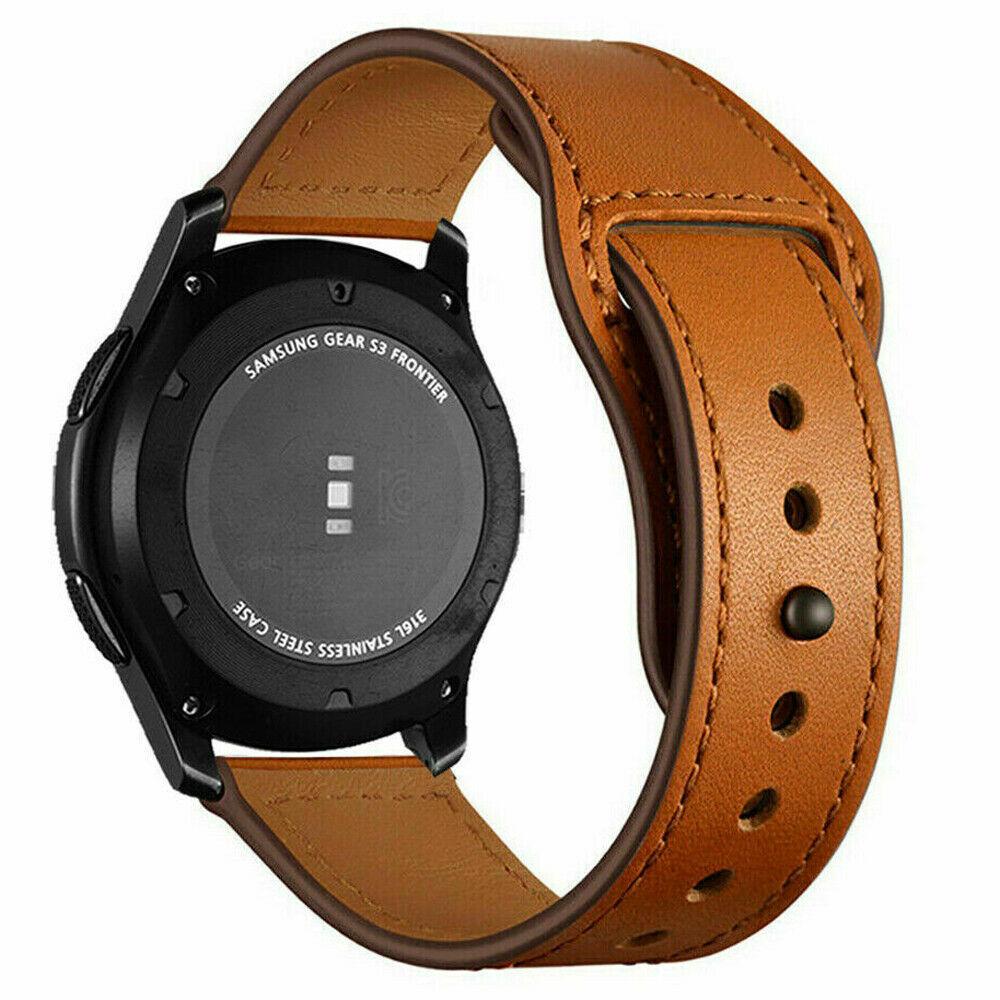 Cheap Leather strap for Samsung Galaxy Watch 4 44 40mm classic 46/42mm