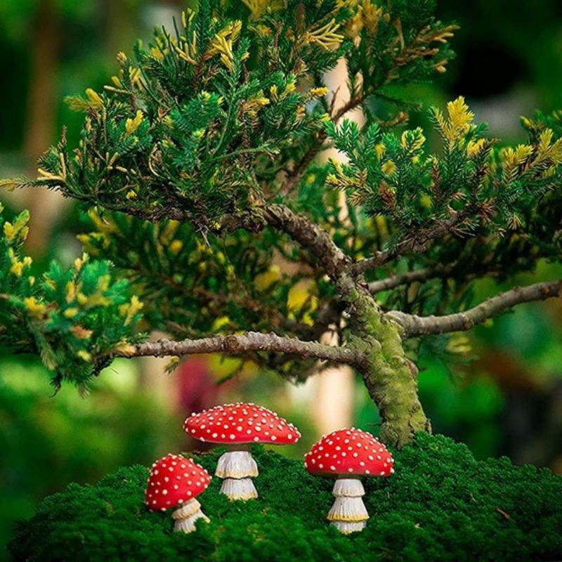 Courtyard Garden Mushroom Set Luminous Design Home DecorationFlower Bed Mushroom, Outdoor